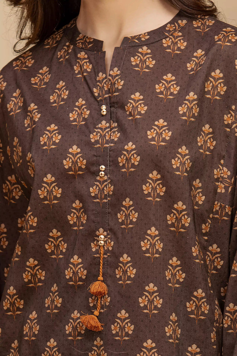 edenrobe Allure Unstitched Printed Khaddar 3Pc Suit EWU5M3-003