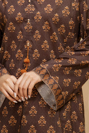 edenrobe Allure Unstitched Printed Khaddar 3Pc Suit EWU5M3-003