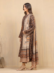 edenrobe Allure Unstitched Printed Khaddar 3Pc Suit EWU5M3-003