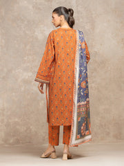 edenrobe Allure Unstitched Printed Khaddar 3Pc Suit EWU5M3-004