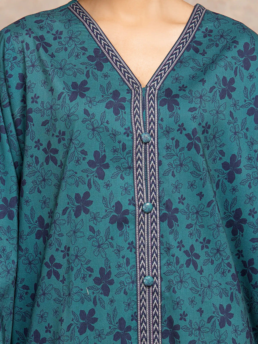 edenrobe Allure Unstitched Printed Khaddar 3Pc Suit EWU5M3-008