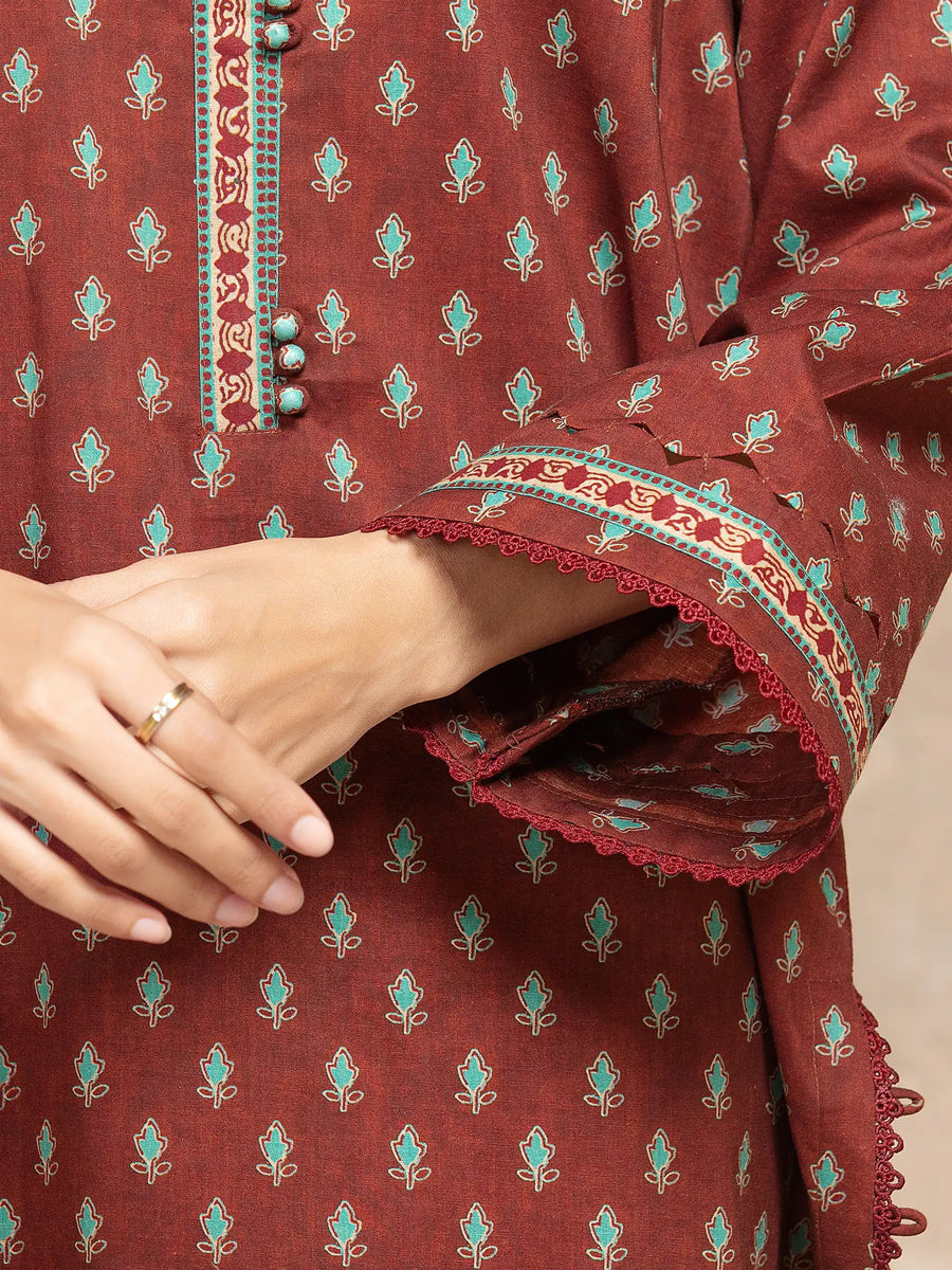 edenrobe Allure Unstitched Printed Khaddar 3Pc Suit EWU5M3-009