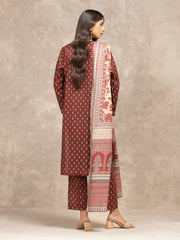 edenrobe Allure Unstitched Printed Khaddar 3Pc Suit EWU5M3-009