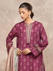 edenrobe Allure Unstitched Printed Khaddar 3Pc Suit EWU5M3-010