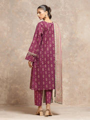 edenrobe Allure Unstitched Printed Khaddar 3Pc Suit EWU5M3-010