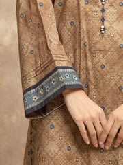 edenrobe Allure Unstitched Printed Khaddar 3Pc Suit EWU5M3-011