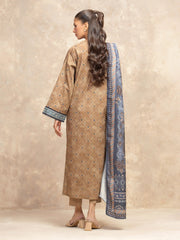 edenrobe Allure Unstitched Printed Khaddar 3Pc Suit EWU5M3-011