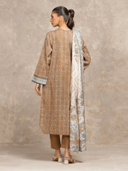 edenrobe Allure Unstitched Printed Khaddar 3Pc Suit EWU5M3-012