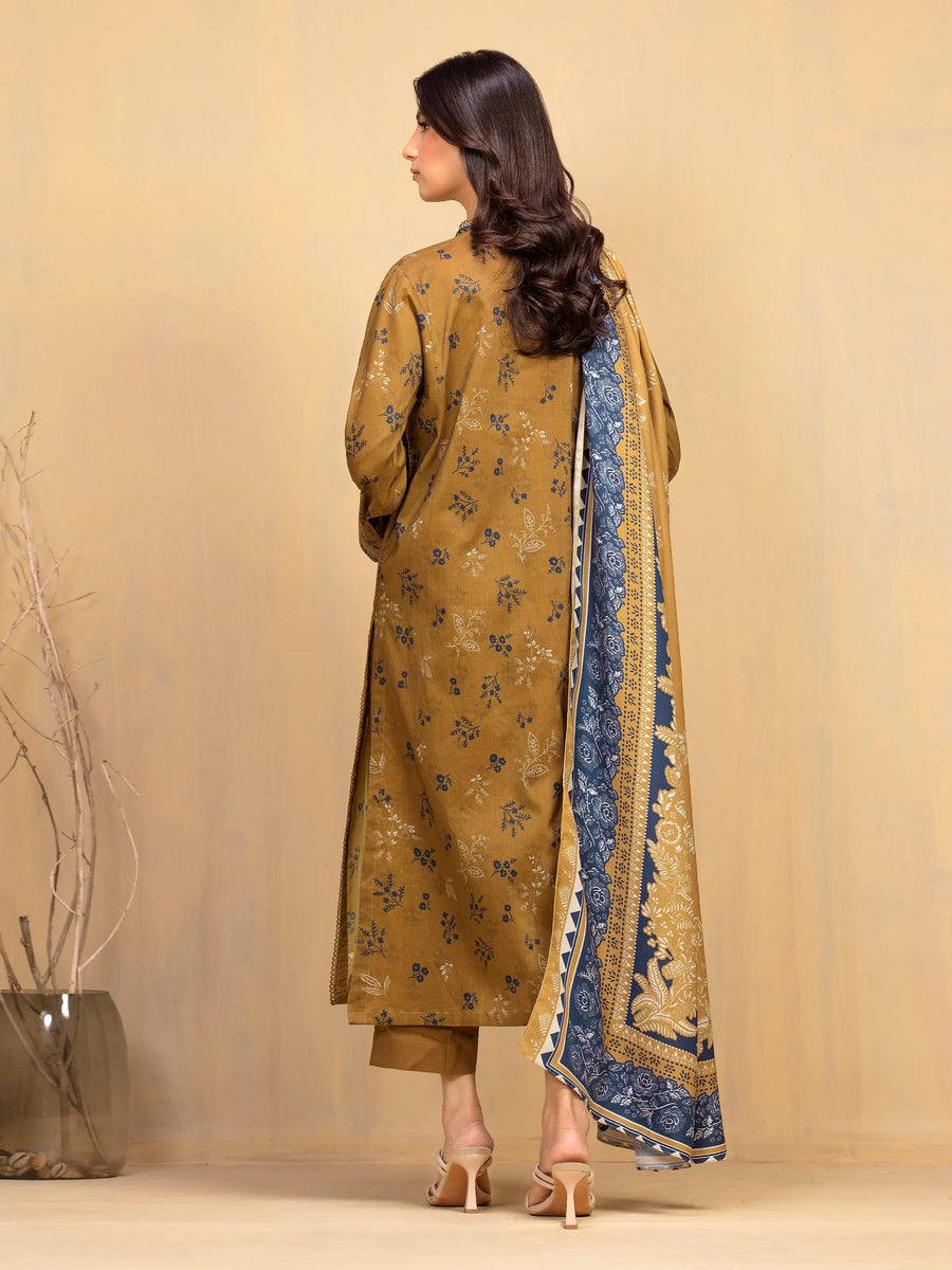edenrobe Allure Unstitched Printed Khaddar 3Pc Suit EWU5M3-014