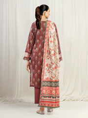 edenrobe Allure Unstitched Printed Khaddar 3Pc Suit EWU5M3-017