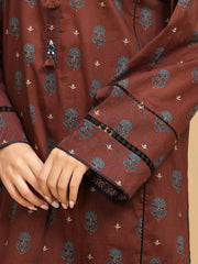 edenrobe Allure Unstitched Printed Khaddar 3Pc Suit EWU5M3-020