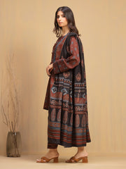 edenrobe Allure Unstitched Printed Khaddar 3Pc Suit EWU5M3-020