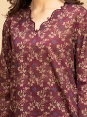 edenrobe Allure Unstitched Printed Khaddar 3Pc Suit EWU5M3-021