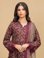 edenrobe Allure Unstitched Printed Khaddar 3Pc Suit EWU5M3-021