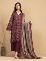 edenrobe Allure Unstitched Printed Khaddar 3Pc Suit EWU5M3-021