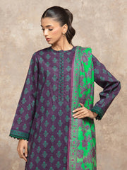 edenrobe Allure Unstitched Printed Khaddar 3Pc Suit EWU5M3-026