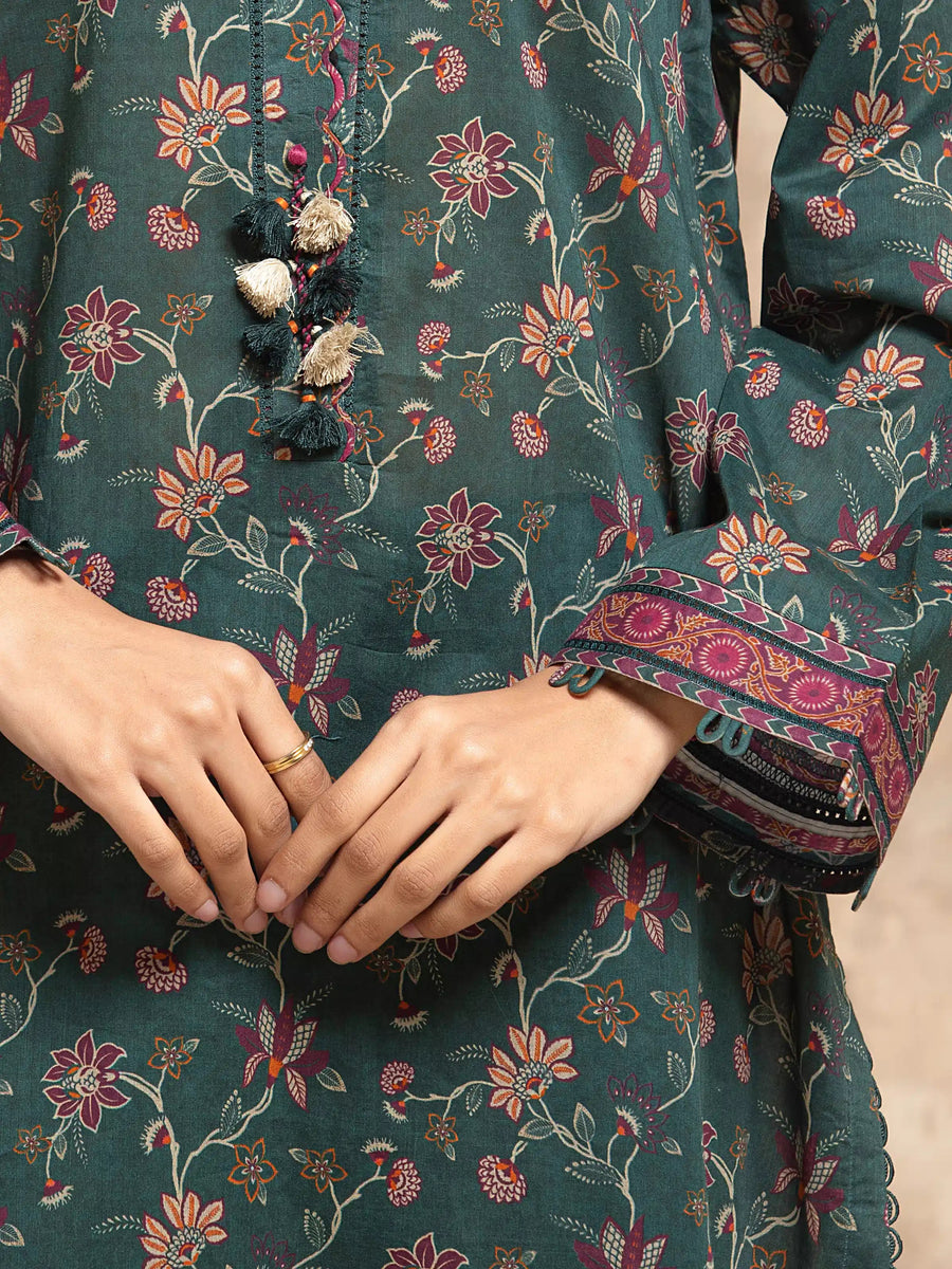 edenrobe Allure Unstitched Printed Khaddar 3Pc Suit EWU5M3-027