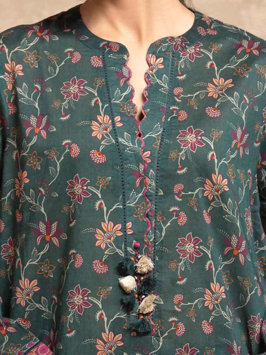 edenrobe Allure Unstitched Printed Khaddar 3Pc Suit EWU5M3-027