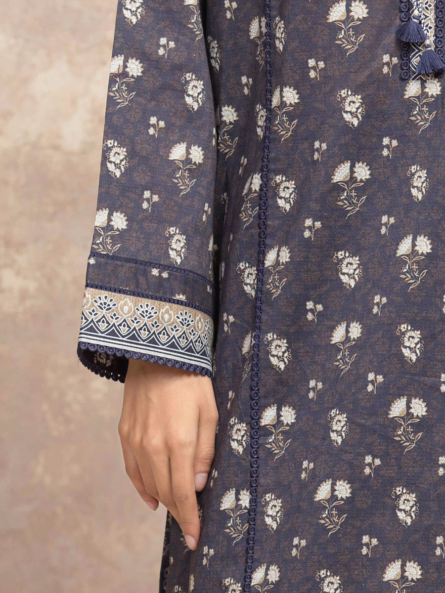 edenrobe Allure Unstitched Printed Khaddar 3Pc Suit EWU5M3-028