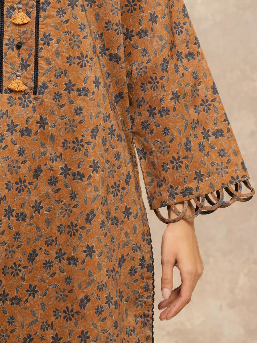 edenrobe Allure Unstitched Printed Khaddar 3Pc Suit EWU5M3-029