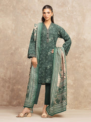 edenrobe Allure Unstitched Printed Khaddar 3Pc Suit EWU5M3-030