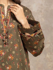 edenrobe Allure Unstitched Printed Khaddar 3Pc Suit EWU5M3-034