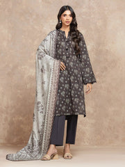 edenrobe Allure Unstitched Printed Khaddar 3Pc Suit EWU5M3-037