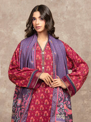 edenrobe Allure Unstitched Printed Khaddar 3Pc Suit EWU5M3-039