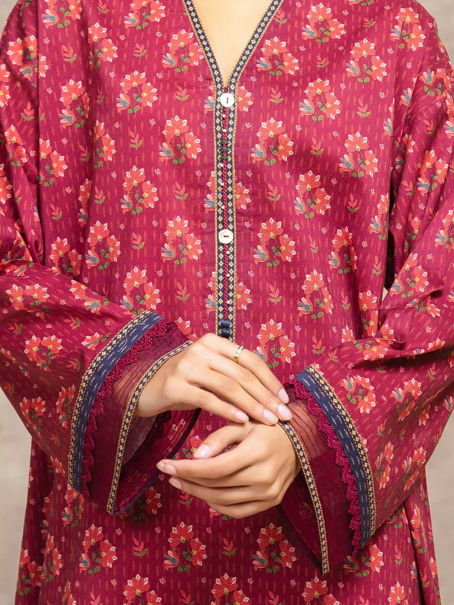 edenrobe Allure Unstitched Printed Khaddar 3Pc Suit EWU5M3-039