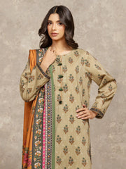 edenrobe Allure Unstitched Printed Khaddar 3Pc Suit EWU5M3-040