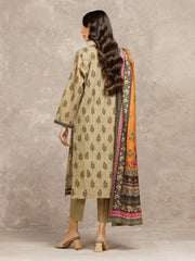 edenrobe Allure Unstitched Printed Khaddar 3Pc Suit EWU5M3-040