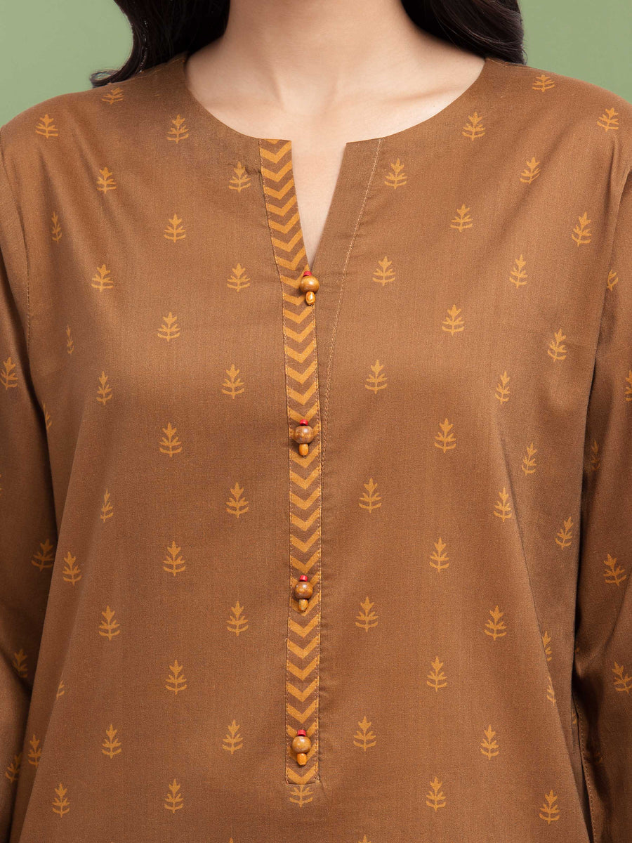 edenrobe Merak Unstitched Printed Khaddar 3Pc Suit EWU5M3-118
