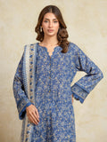 edenrobe Merak Unstitched Printed Zari Lawn 3Pc Suit EWU5M6-004