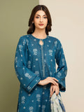 edenrobe Merak Unstitched Printed Zari Lawn 3Pc Suit EWU5M6-005