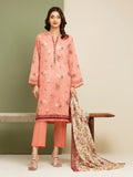 edenrobe Merak Unstitched Printed Zari Lawn 3Pc Suit EWU5M6-007