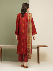 edenrobe Merak Unstitched Printed Zari Lawn 3Pc Suit EWU5M6-009