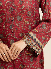 edenrobe Merak Unstitched Printed Zari Lawn 3Pc Suit EWU5M6-011