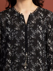 edenrobe Merak Unstitched Printed Zari Lawn 3Pc Suit EWU5M6-014