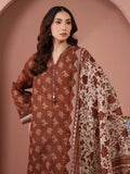 edenrobe Merak Unstitched Printed Zari Lawn 3Pc Suit EWU5M6-017