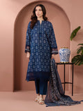 edenrobe Merak Unstitched Printed Zari Lawn 3Pc Suit EWU5M6-018