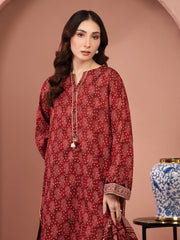 edenrobe Merak Unstitched Printed Zari Lawn 3Pc Suit EWU5M6-020