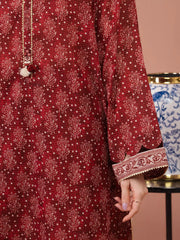 edenrobe Merak Unstitched Printed Zari Lawn 3Pc Suit EWU5M6-020