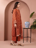 edenrobe Merak Unstitched Printed Zari Lawn 3Pc Suit EWU5M6-021