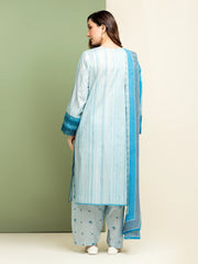 edenrobe Premium Embroidered Lawn Unstitched 3Pc Suit EWU5V1-31063