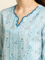 edenrobe Premium Embroidered Lawn Unstitched 3Pc Suit EWU5V1-31063
