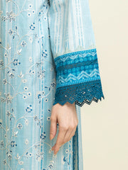 edenrobe Premium Embroidered Lawn Unstitched 3Pc Suit EWU5V1-31063