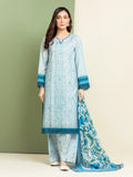 edenrobe Premium Embroidered Lawn Unstitched 3Pc Suit EWU5V1-31063