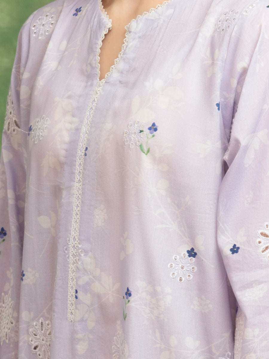 edenrobe Premium Lawn Unstitched Embroidered 3Pc Suit EWU5V1-31083