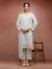 edenrobe Premium Embroidered Lawn Unstitched 3Pc Suit EWU5V1-31084