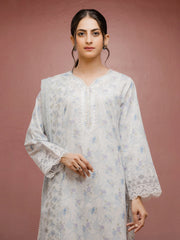 edenrobe Premium Embroidered Lawn Unstitched 3Pc Suit EWU5V1-31084